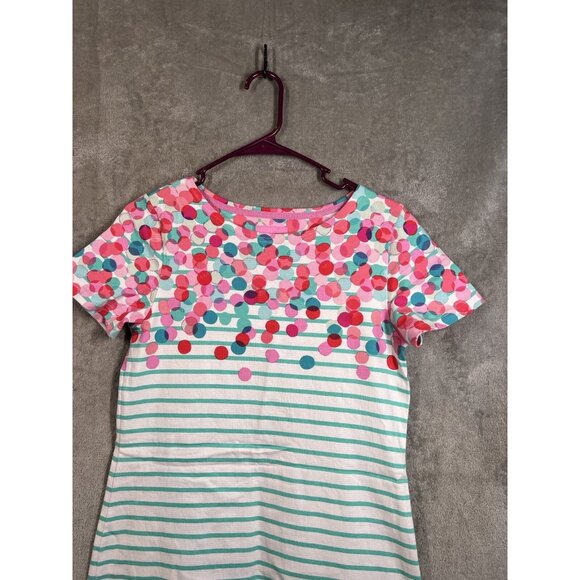 Joules Midi Dress Size 8 Cotton Riviera Abstract Jersey Dot Green  Stripe Tshirt - Picture 4 of 6